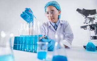 Scientist working in laboratory